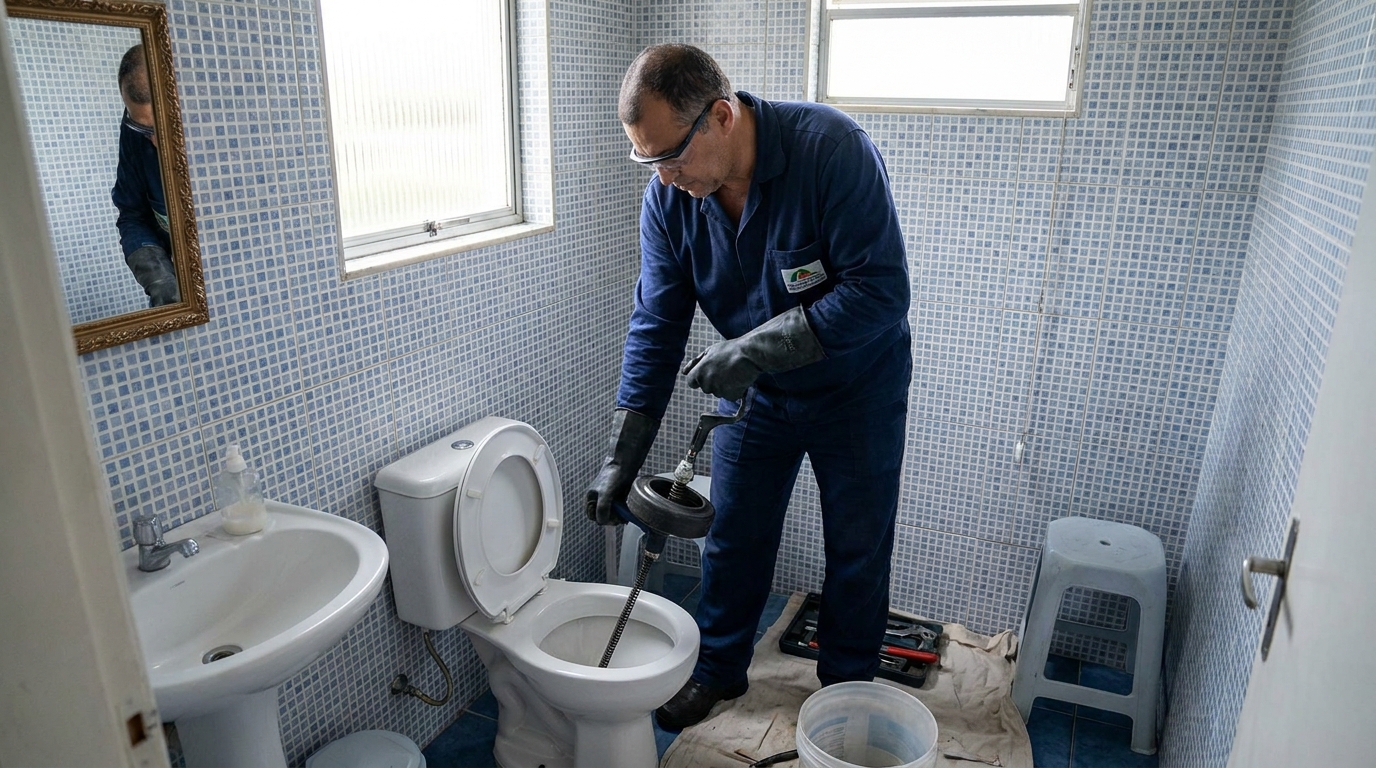 Desentupimento de vaso profissional em Lajeado‑RS