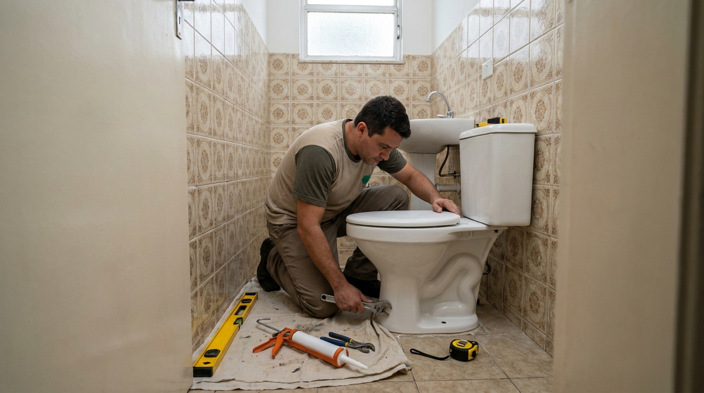 Instalação de vaso sanitário em Lajeado‑RS