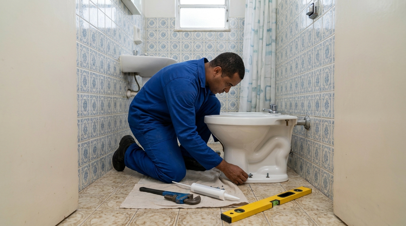 Instalação de vaso sanitário residencial em Lajeado‑RS
